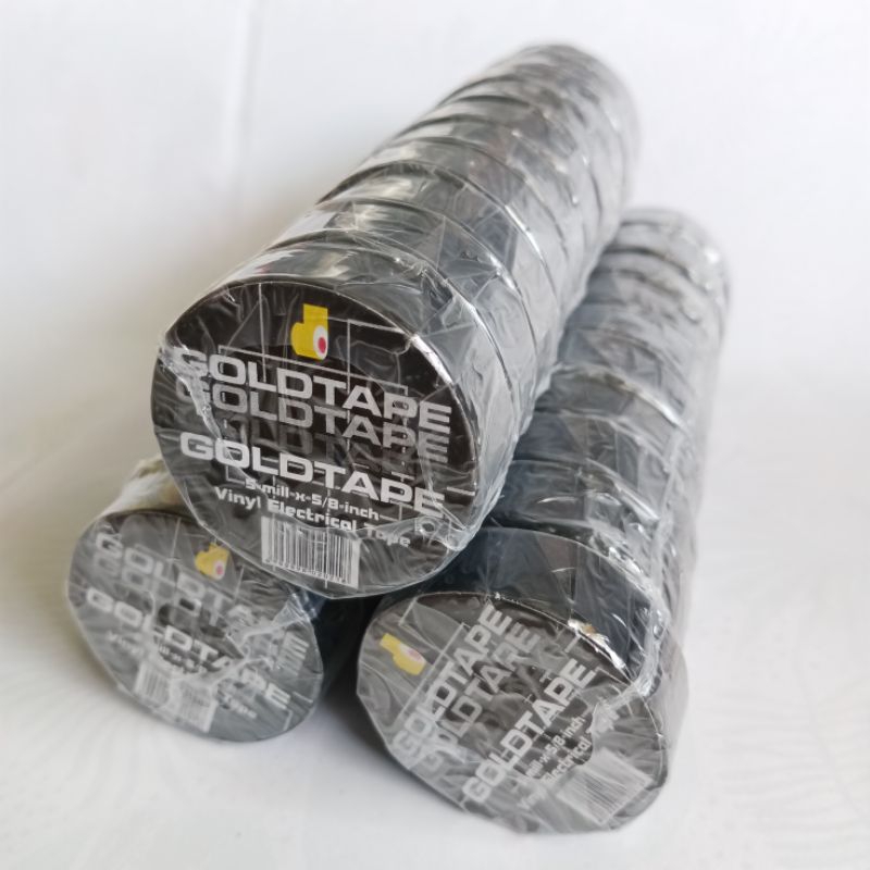 

solasi, selotip, lakban hitam kecil isi 10 merk goldtape