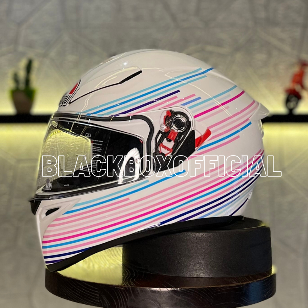 AGV K3 SV MPLK Sakura White Purple Full Face Helmet