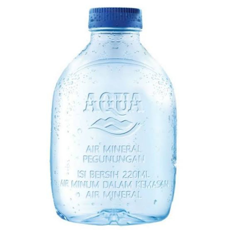 Air mineral aqua cube 220ml 1 botol