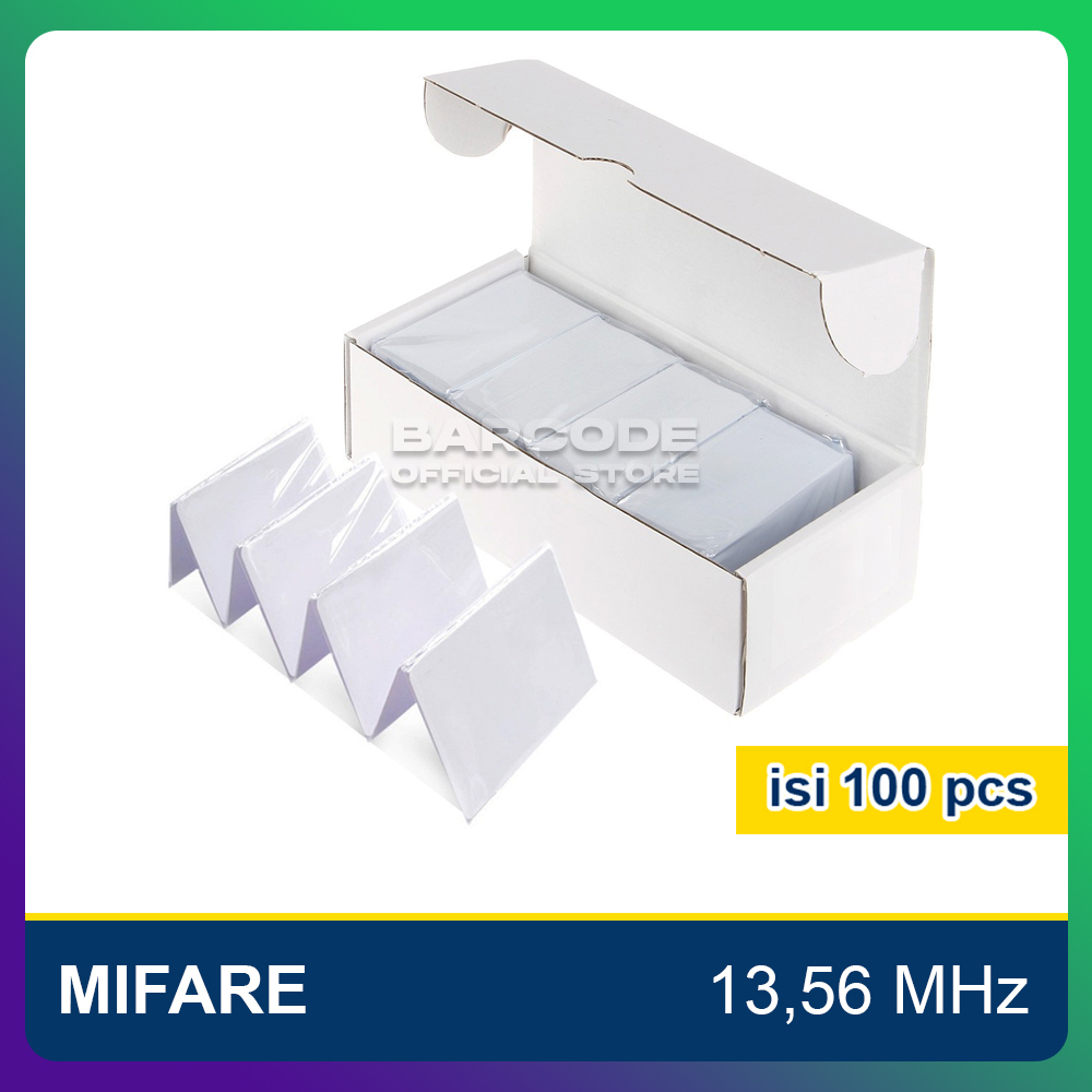 

1 Pack Kartu RFID Mifare 13.56 MHz PVC ID Polos Blank Card 13.56MHz isi 100 Pcs