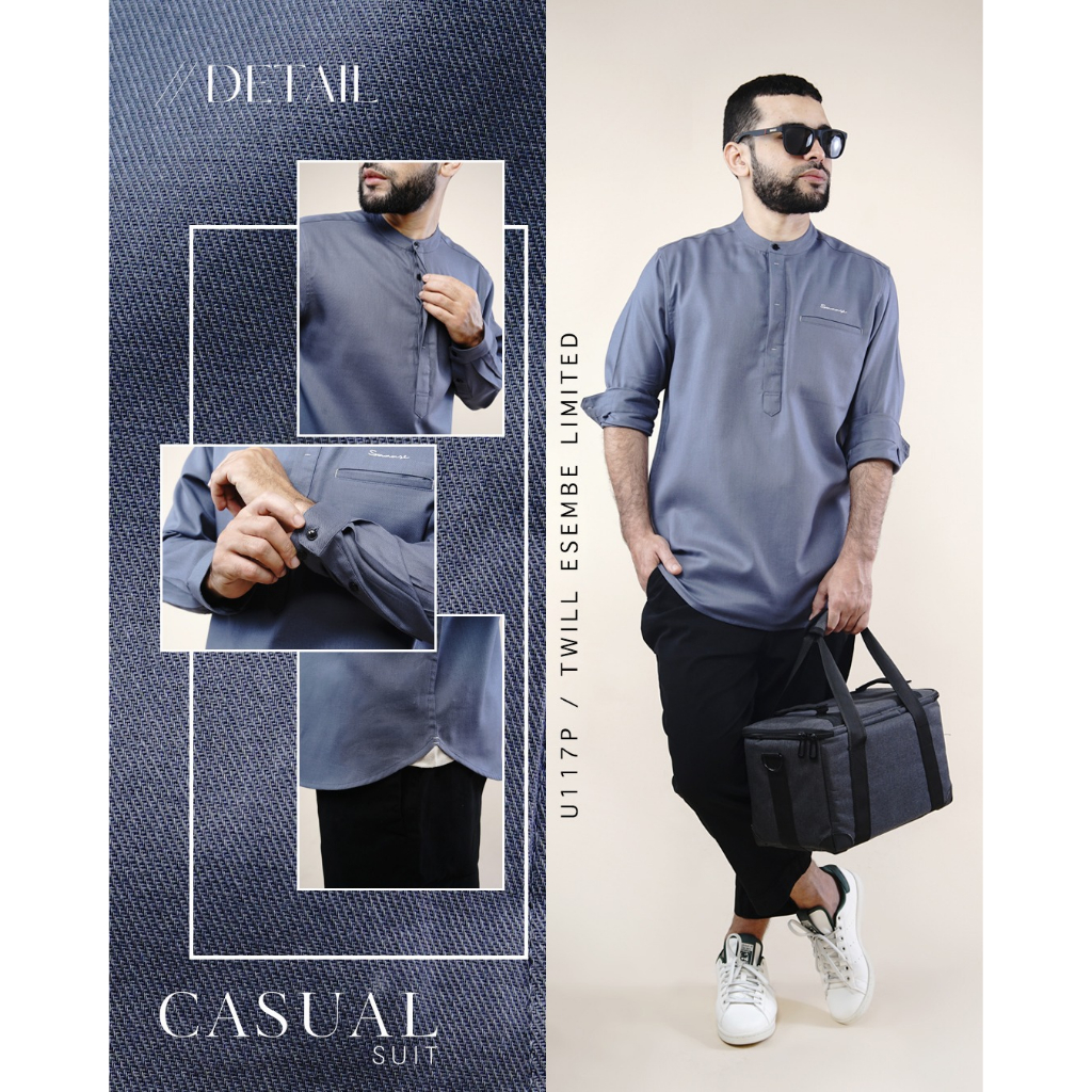 SAMASE Original Kemko Kemeja Koko Quilting U-117P