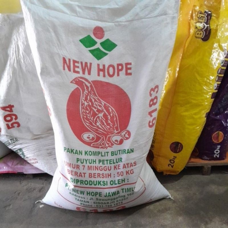 new hope pakan puyuh petelur 6183 pakan puyuh petelur 1 kg murah