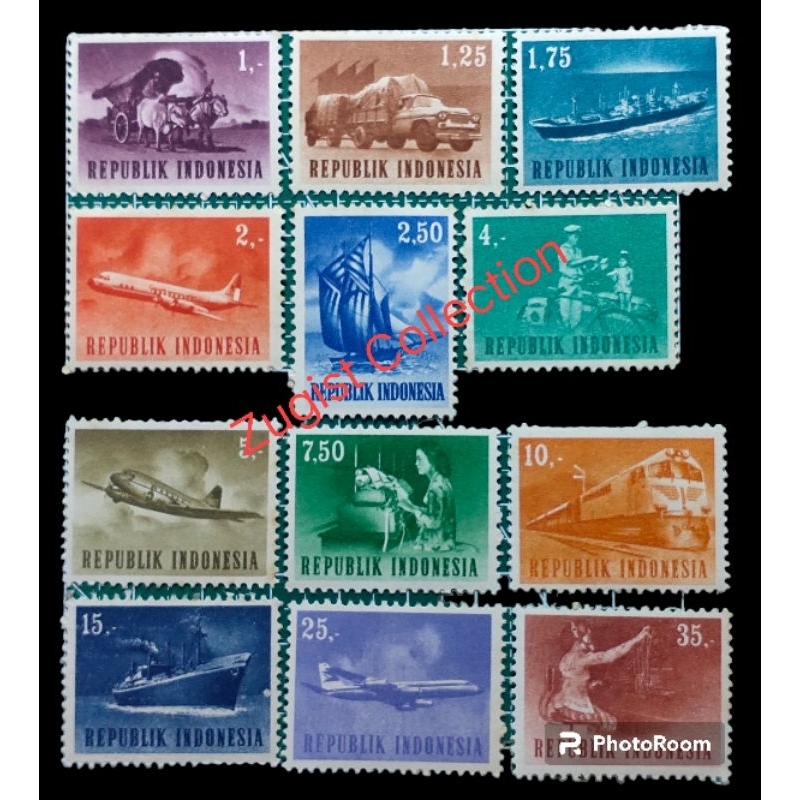

Prangko Lama Set Komplit Alat-Alat Transport Thn 1964