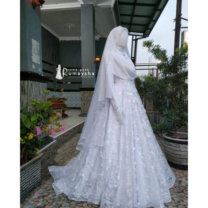 Sewa Gaun Pengantin Syar'i Alesha Gown