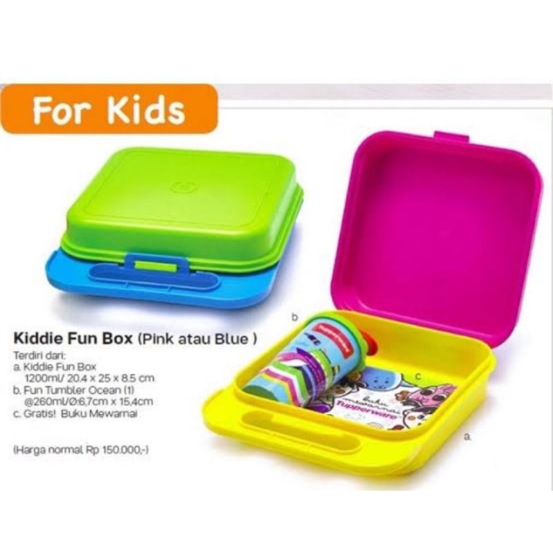 Kiddie fun box tupperware / tumbler anak