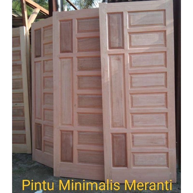 Pintu Utama / Pintu Kamar/ Pintu Proyek Minimalis Kayu Meranti