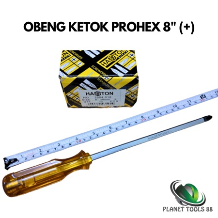 Planet88 - Prohex Obeng Impact 8" Go Thru Screwdriver / Obeng Ketok 20 Cm Magnet - PT 88