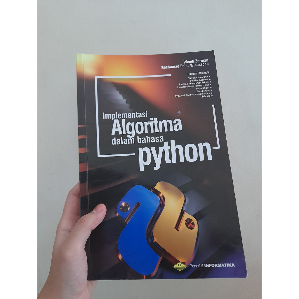 

[PRELOVED] Implementasi Algoritma dalam Bahasa Python