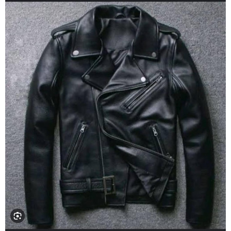 jaket kulit asli garut model harley