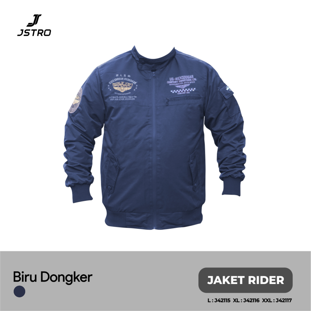 Jstro Jaket Riders Premium Biru Dongker Jacket Berkendara Jaket Touring