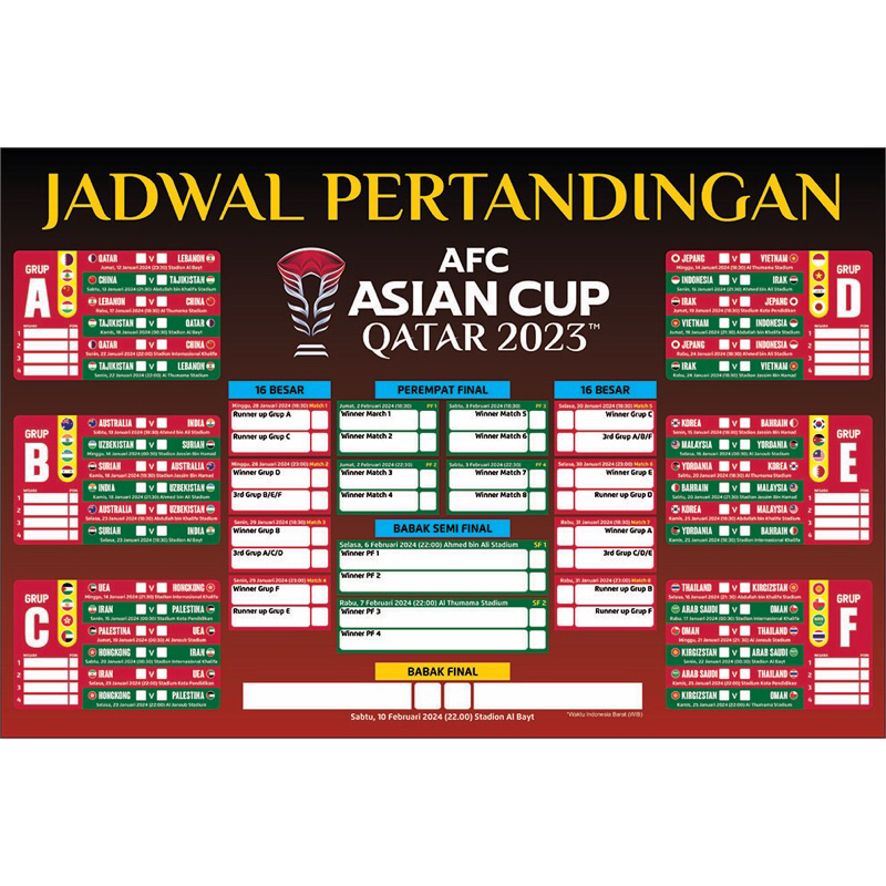 

JADWAL AFC CUP QATAR 2023 / PIALA ASIA