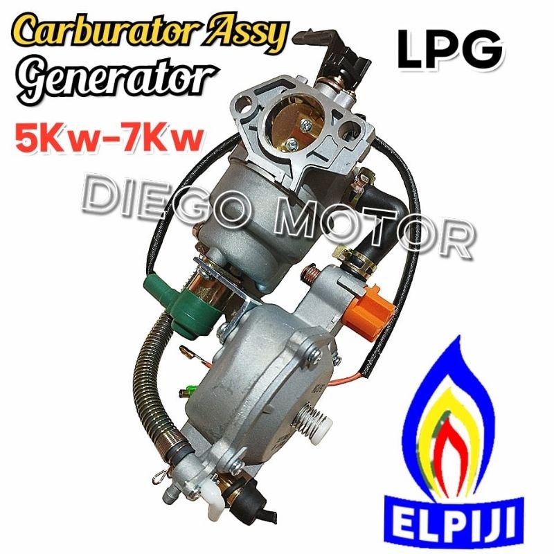 EC6500 Karburator Genset Konverter ke Gas LPG Elpiji Mesin Genset 5000watt 7000`watt 8000Watt GX390 