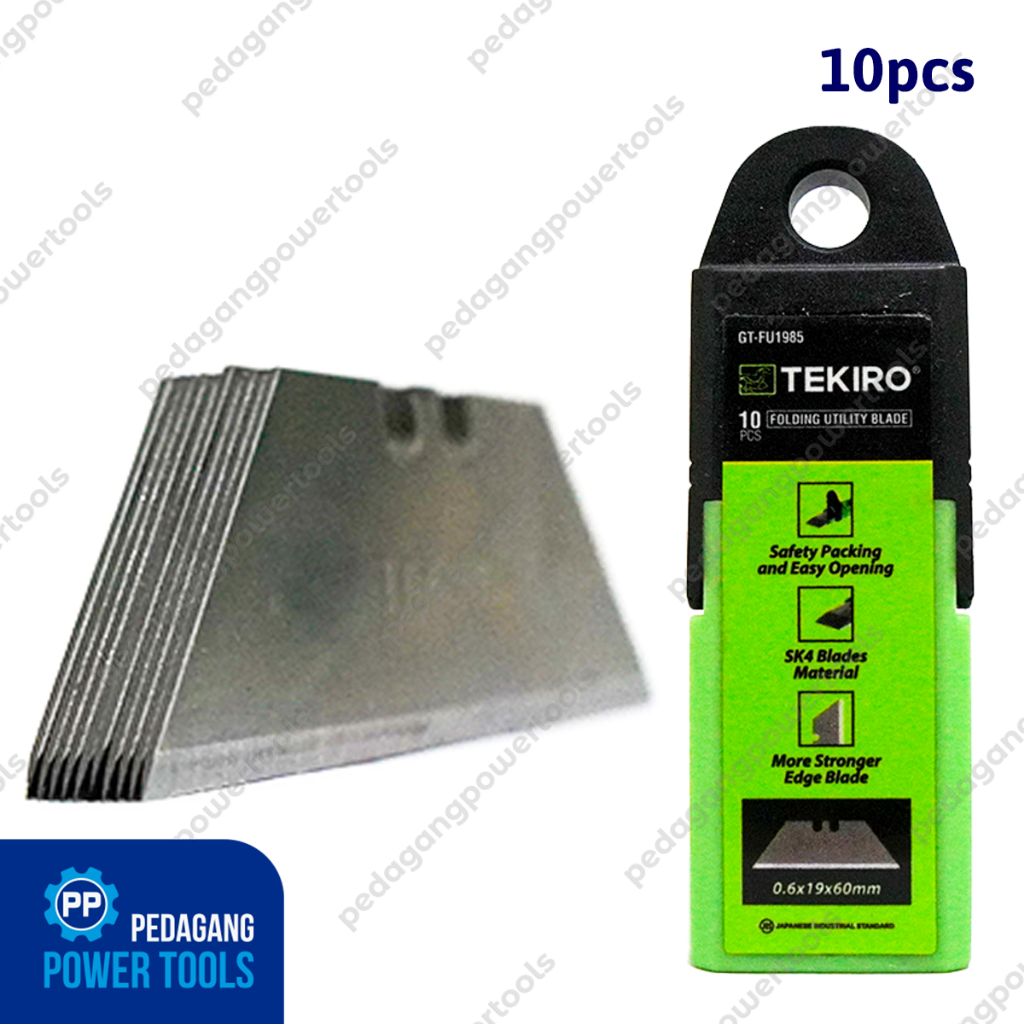 

TEKIRO SET 10 PCS REFILL CUTTER LIPAT MATA PISAU FOLDING UTILITY BLADE