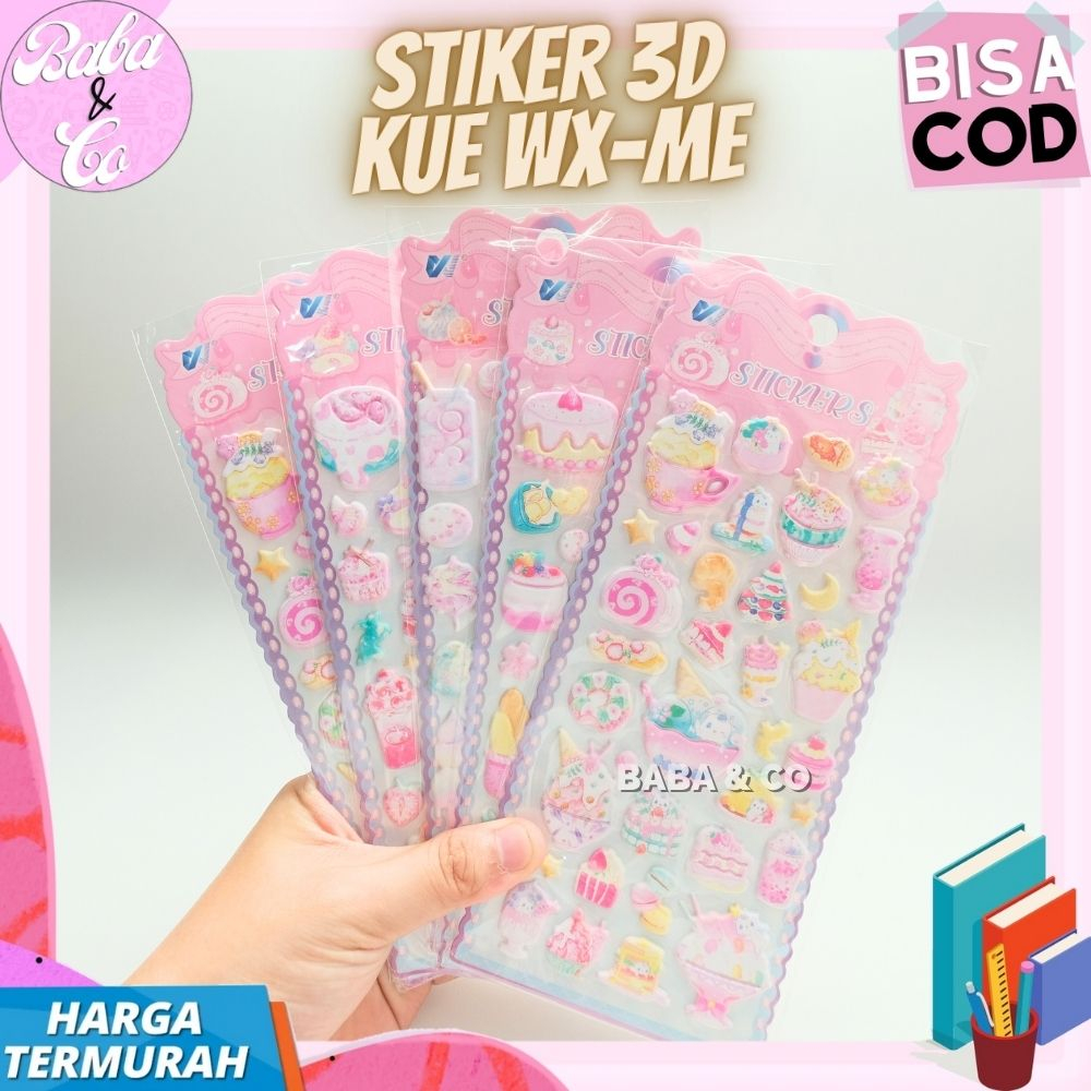 

STIKER TIMBUL 3D KUE WX-ME STICKER KUE LUCU UNIK MURAH STIKER KUE 3D STIKER MURAH STIKER KUE TIMBUL WX-ME