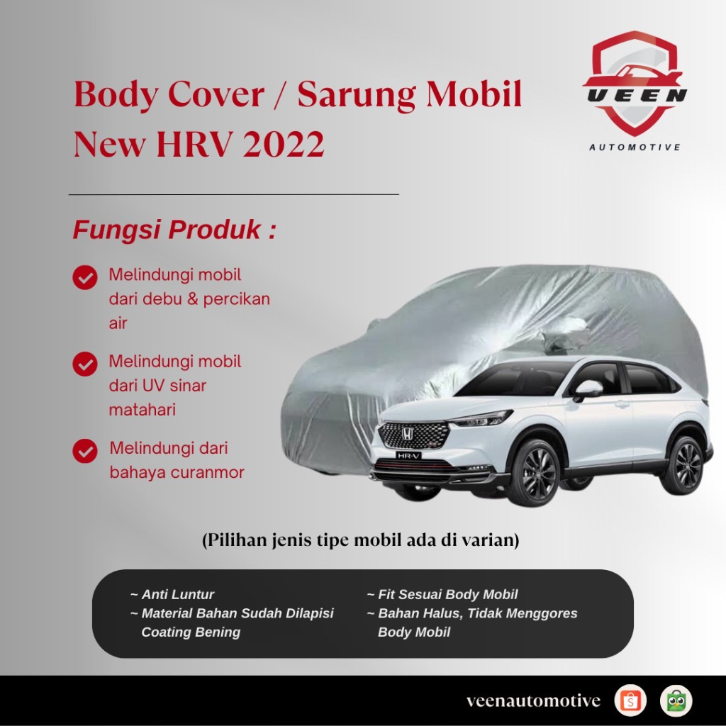 Sarung Mobil New Honda HRV 2022 / Body Cover New HRV 2022