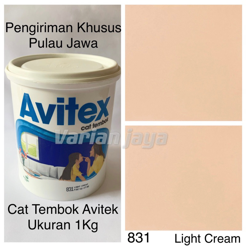 Cat Tembok 1kg Light Cream Avitex 831