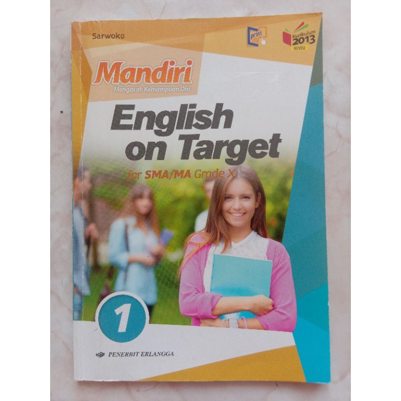 

Buku ERLANGGA Mandiri English on Target untuk SMA Kelas 10 | Edisi Revisi Kurikulum 2013 | Buku bekas (Preloved)