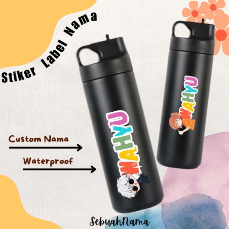 

Stiker Label Nama Custom | Waterproof dan kuat | Request Nama Suka Suka