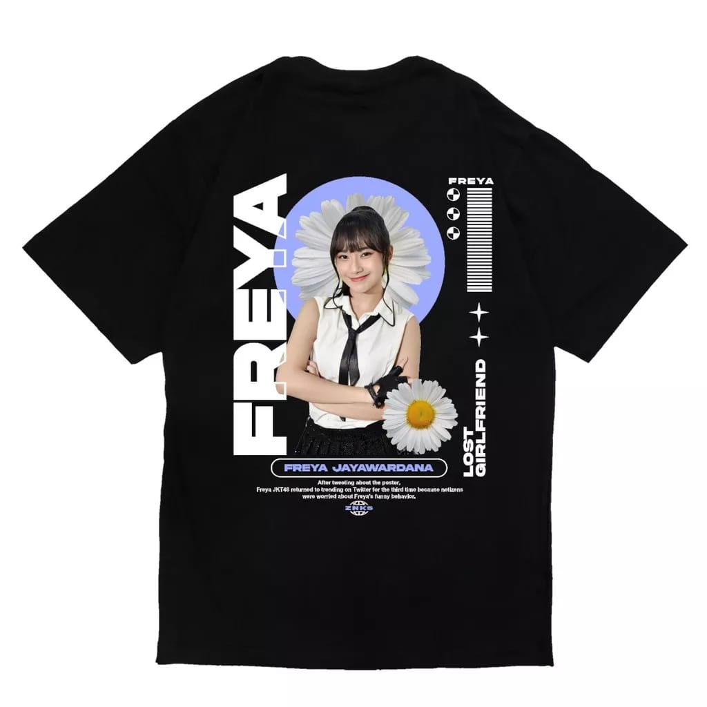 KAOS FREYA JKT48 NEW ERA FREYA JAWARDANA - TSHIRT MEMBER JKT48 NEW ERA BLACK SERIES
