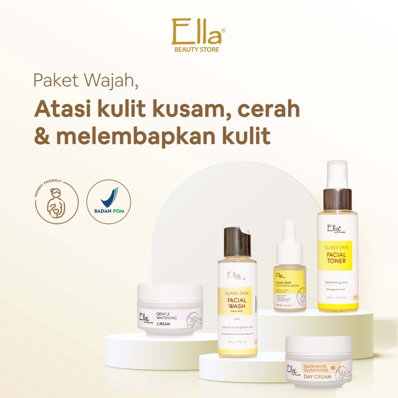 Ella Skincare Paket Ibu Hamil (Whitening) - Mengatasi Kulit Kusam, Mencerahkan, Melembabkan, Membuat
