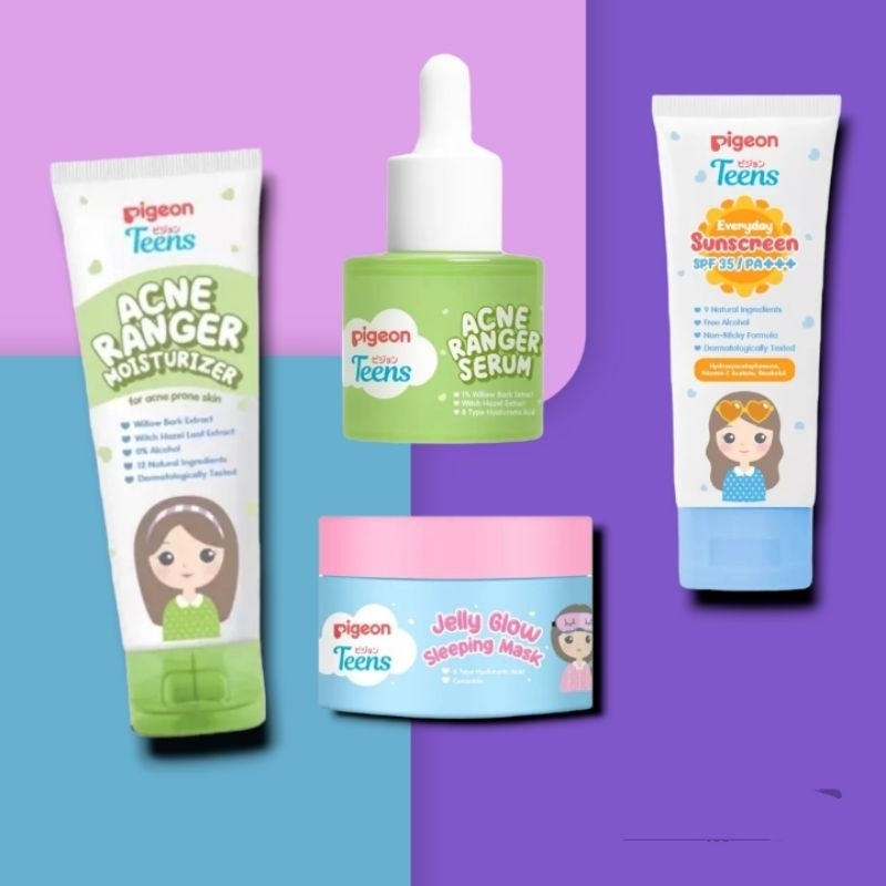 Pigeon Paket Acne Ranger Ijo Sepaket Isi 4 Skincare Mencerahkan Bpom