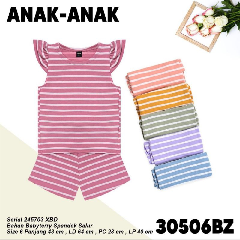 LEMONE 30506BZ SETELAN ANAK MOTIF DRESS ANAK UKURAN 6