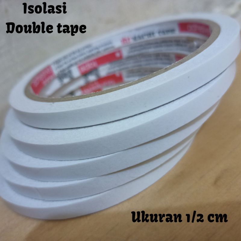 

isolasi double tape 6mm .double tape 1/4" .isolasi nachi
