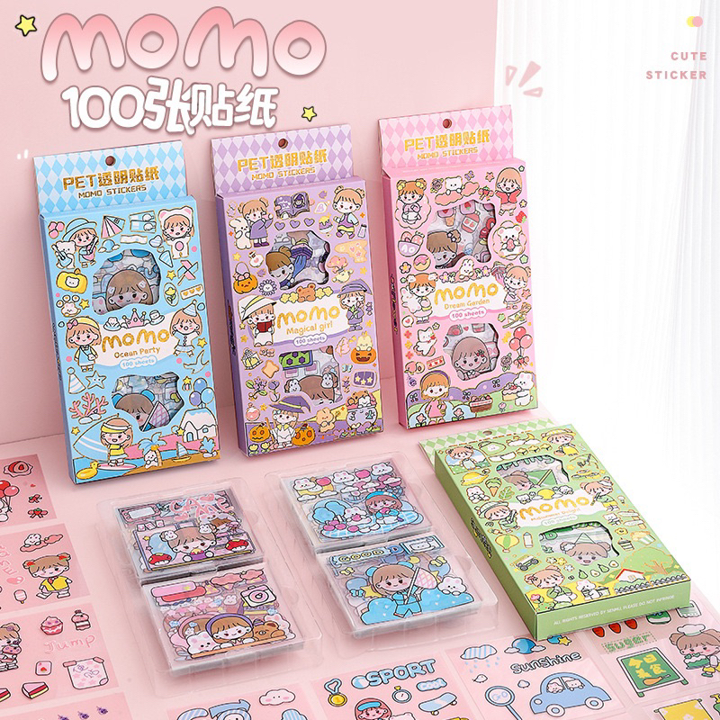 

Stiker Lucu Anak Momo Stickers Deco Art 100pcs