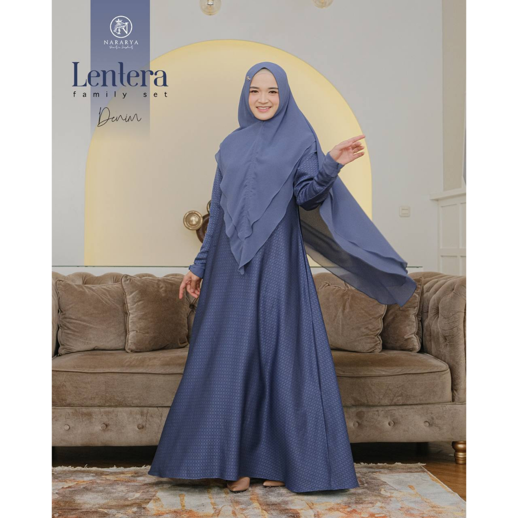 READY DRESS SET KHIMAR LENTERA FAMILY SERIES BY NARARYA