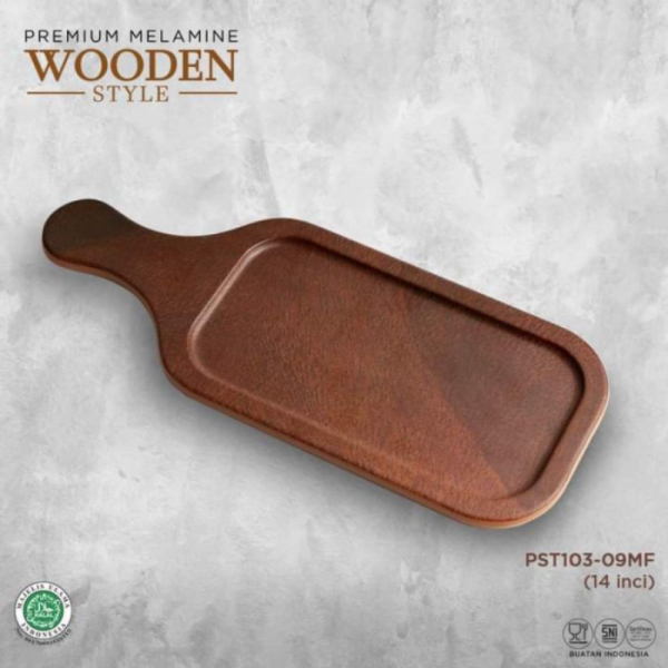 

Unik Piring Saji Model Talenan KOTAK Wood Kayu Melamin Golden Dragon PST103 - KOTAK Murah