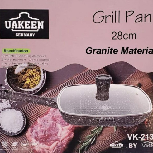 Promo Grill Pan GRANITE 28cm Wajan Panggang Marble UAKEEN Germany VK-213 Limited