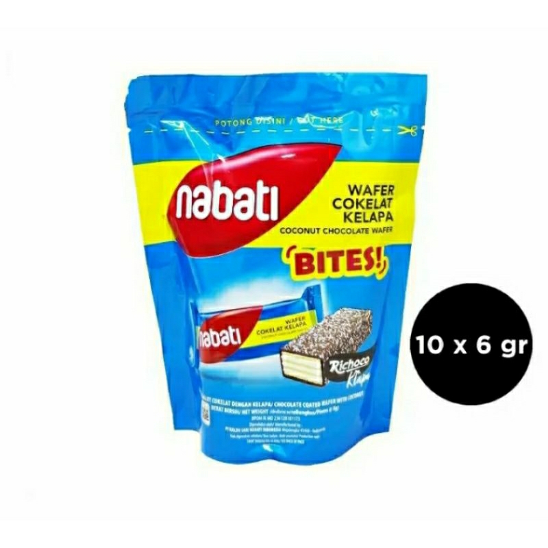 

NABATI BITES WAFER COKLAT KELAPA ISI 10X6gr