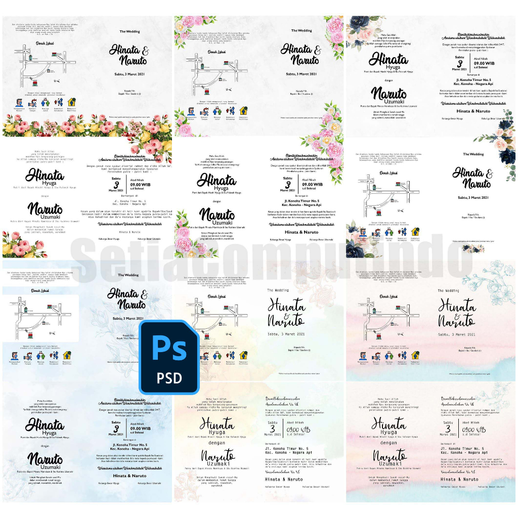 V2. Template Undangan Pernikahan PSD atau Photoshop