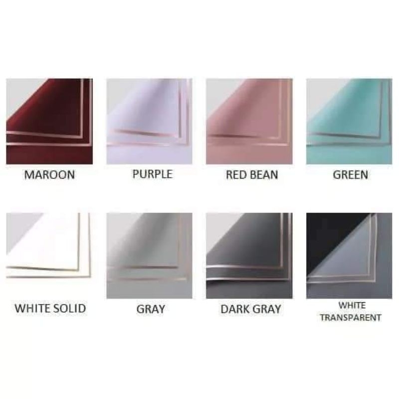 

FLOWER WRAPPING PAPER VARIAN LIST GOLD - CELLOPHANE - KERTAS BUKET