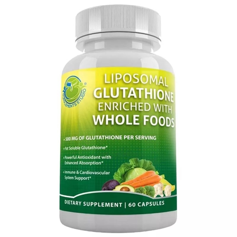 LIPOSOMAL GLUTATHIONE / L-GLUTATHIONE /  500Mg + 10 WholeFoods 30/60/120 Capsules ORIGINAL Supplemen