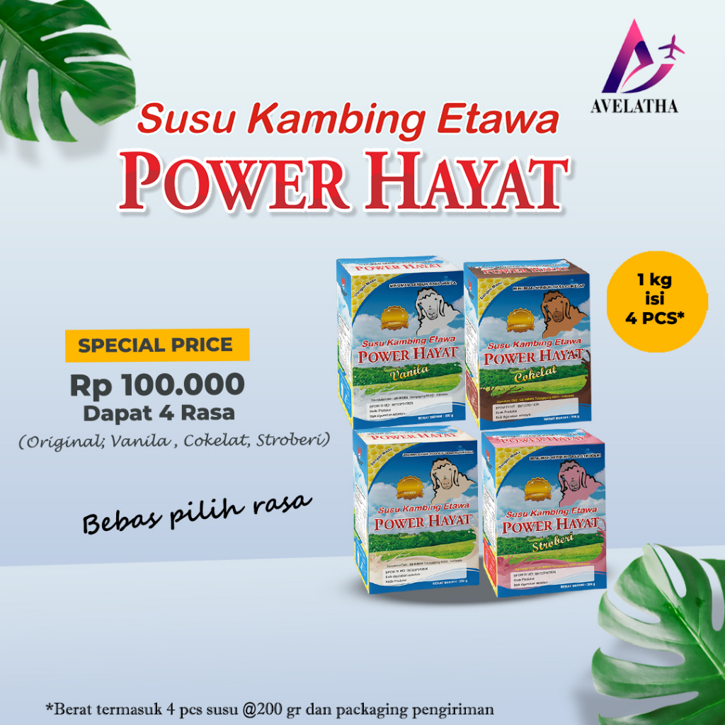 

Paket Sehat Susu Kambing Etawa Power Hayat 4 Pcs