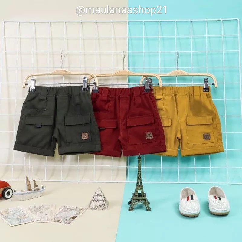 100K DAPAT 4PCS CELANA CARGO ANAK PENDEK TERBARU/ CELANA ANAK TERMURAH/CELANA CHINOS ANAK 6bulan - 6