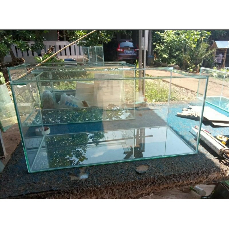 aquarium 80x40x40 full 8mm aquarium polos aquarium  kaca