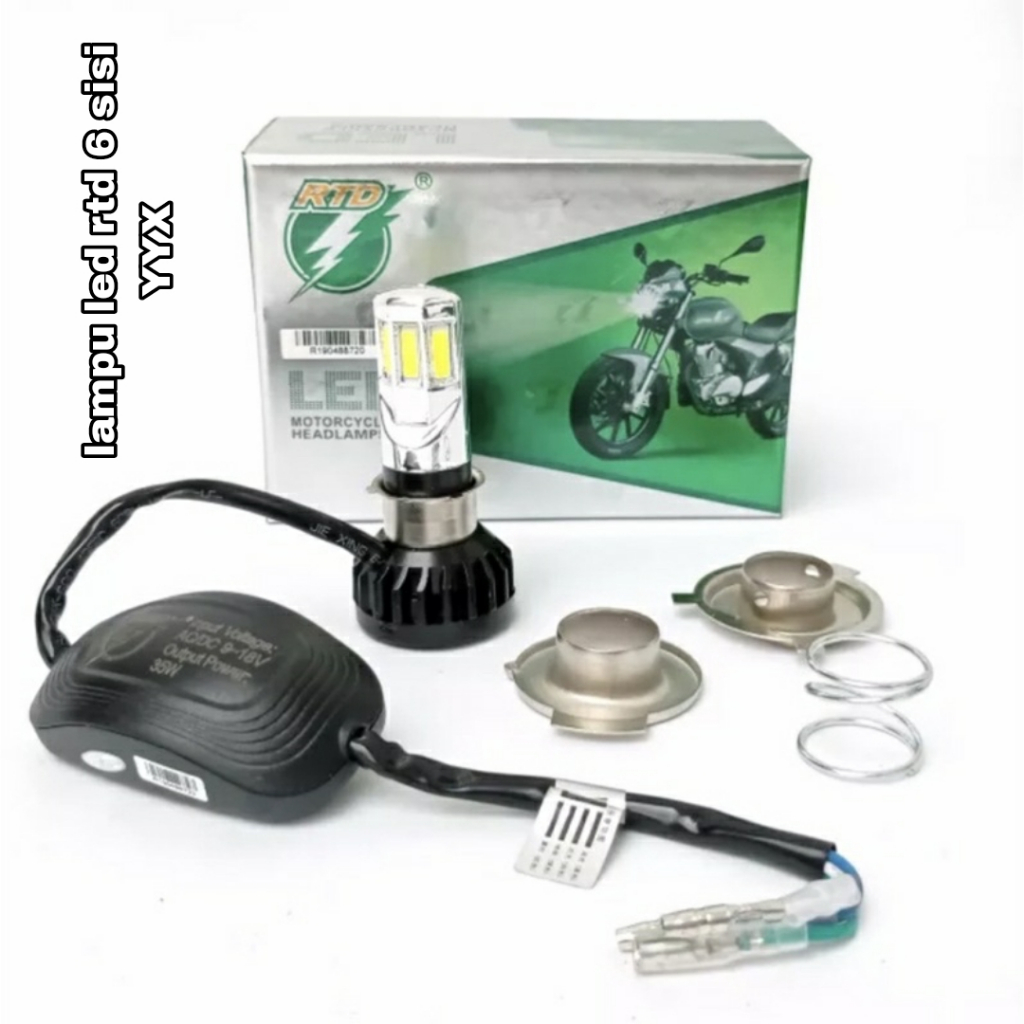 LAMPU LED RTD 6 SISI || LAMPU KIPAS RTD 6 SISI || LAMPU LED MOTOR TERANG 6 SISI MERK RTD