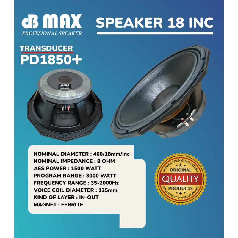 speaker 18 inch PD1850+ DB max