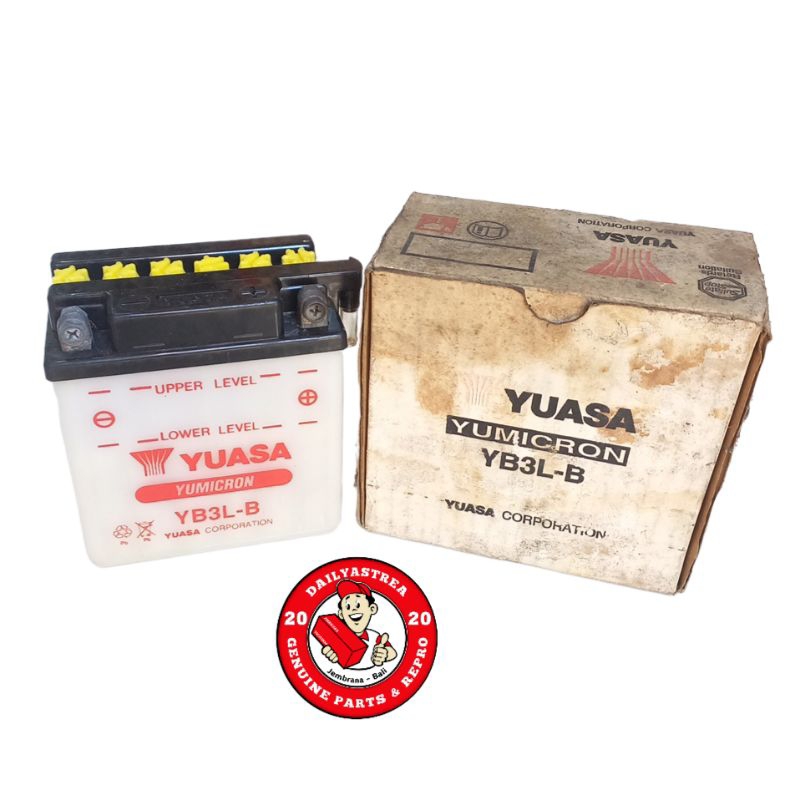 Aki accu Battery Yuasa Yumicron Original 12V 12 Volt YB3L-B Ninja R 150 RX King