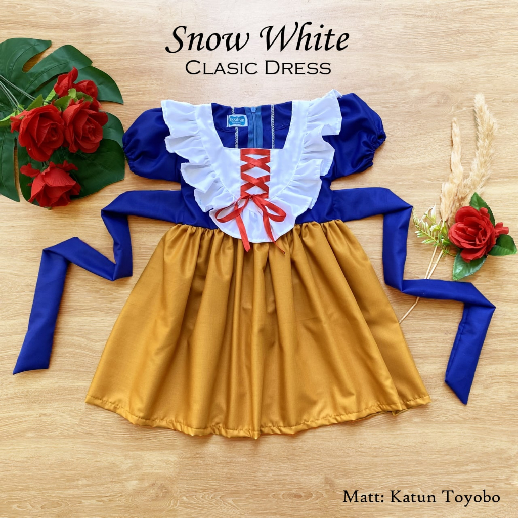 Baju anak baju kostum snow white classic dress baju anak dan dewasa