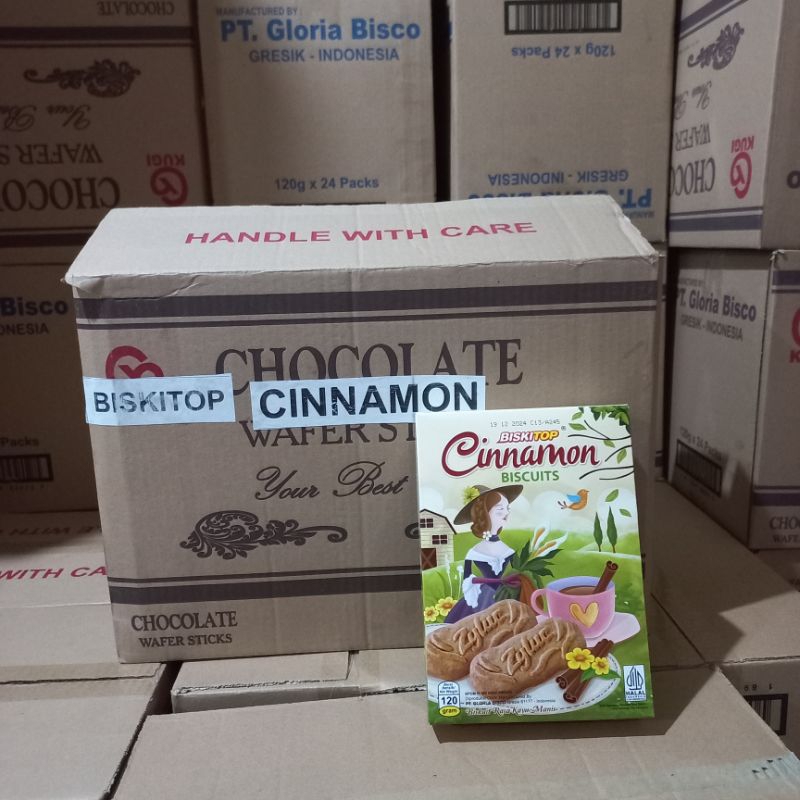 

Biskuit cinnamon 120 gram 1 dus isi 24 pcs