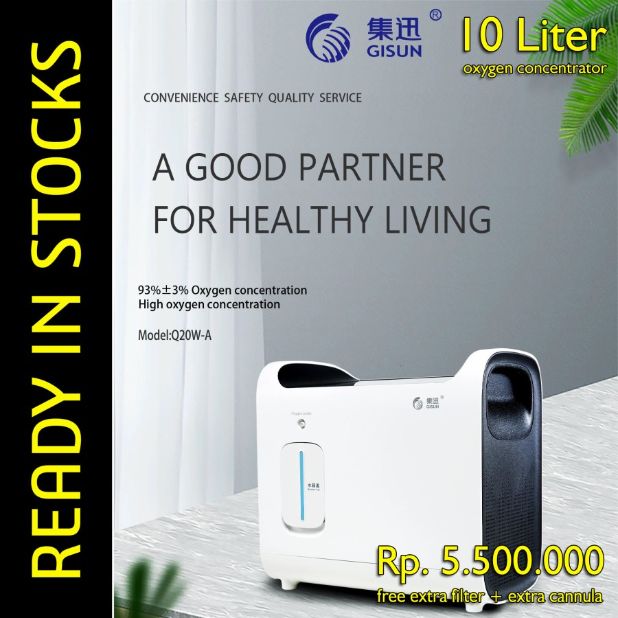 Gisun Q20W Portable Home Oxygen Concentrator 10L