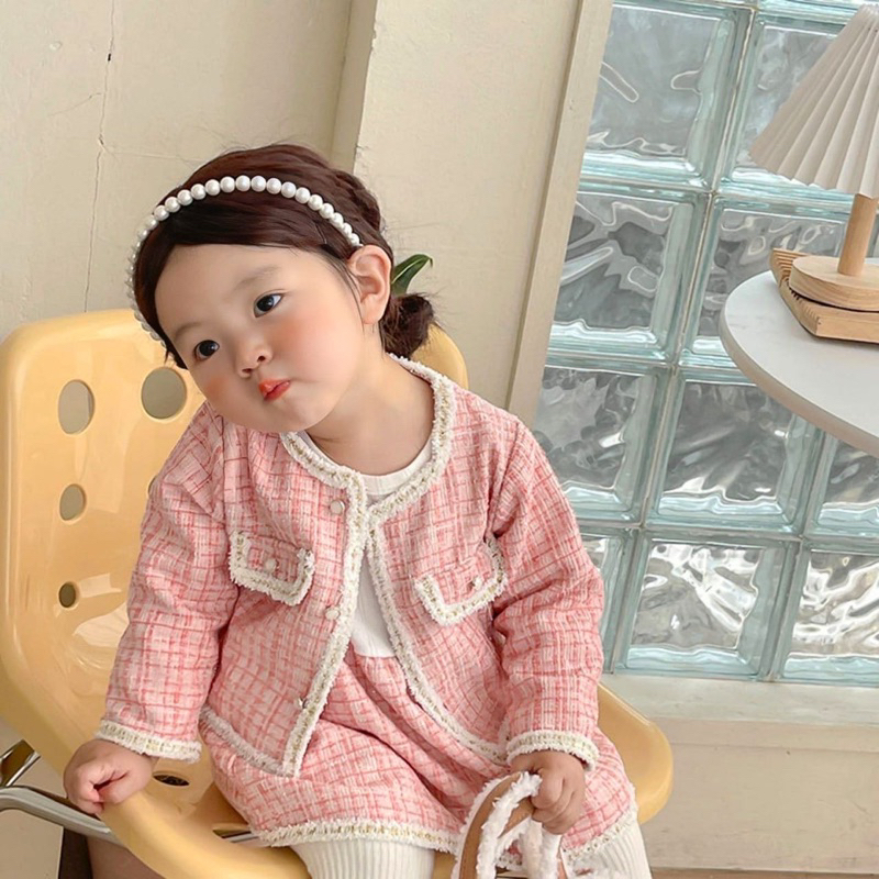 setelan 2in1 tweed anak