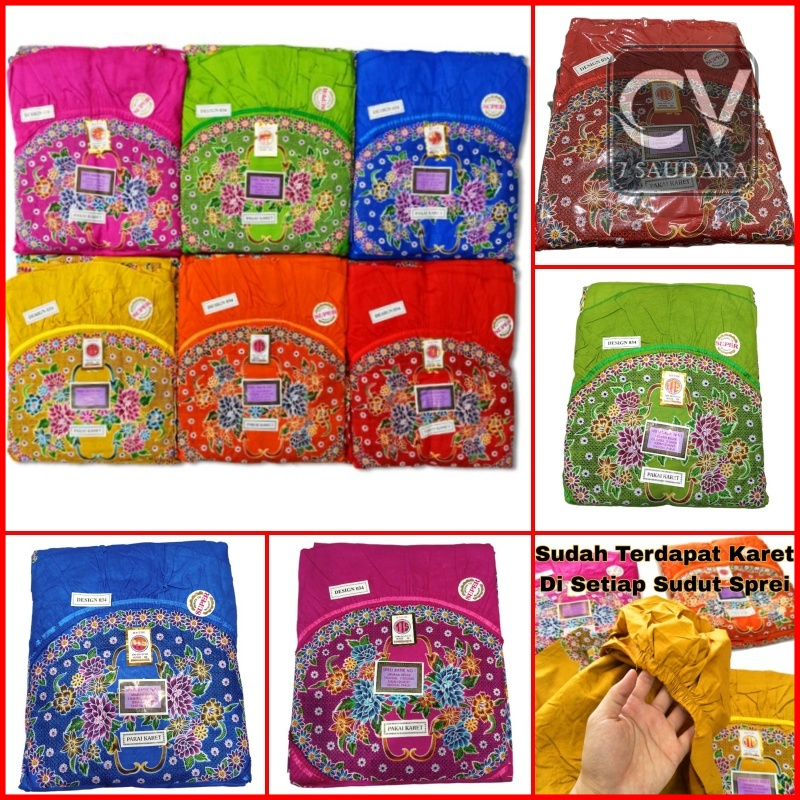 Seprei Batik Katun TTS Rempel Sprei Rumbai Adem Nyaman Mewah Kwalitas Luxury Legendaris Tidak Luntur