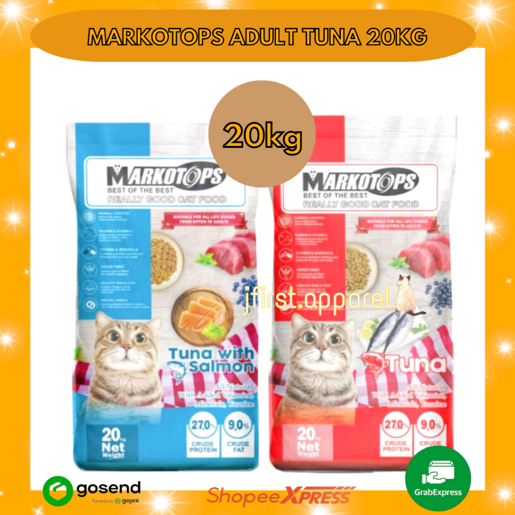 MARKOTOPS ADULT 20KG | MARKOTOPS ADULT TUNA 20KG KHUSUS GOSEND