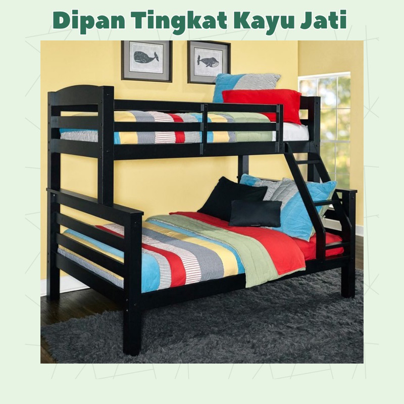 Tempat Tidur Tingkat Kayu Jati