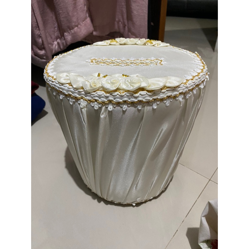 Baru Flower Bunga Box Putih Cream Kotak Angpao Ampau Wedding Pernikahan