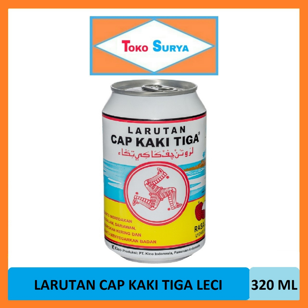 

Larutan Cap Kaki Tiga Kaleng Rasa Leci 320 Ml